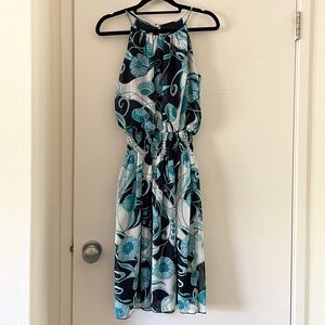 NWOT blue patterned dress